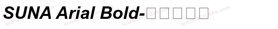 SUNA Arial Bold字体转换